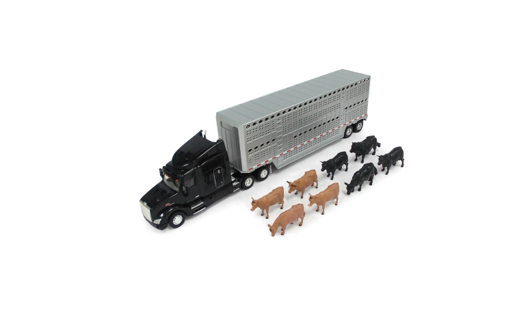 1/32 Peterbilt 579 With Livestock Trailer and Cattle 46486 for sale online 