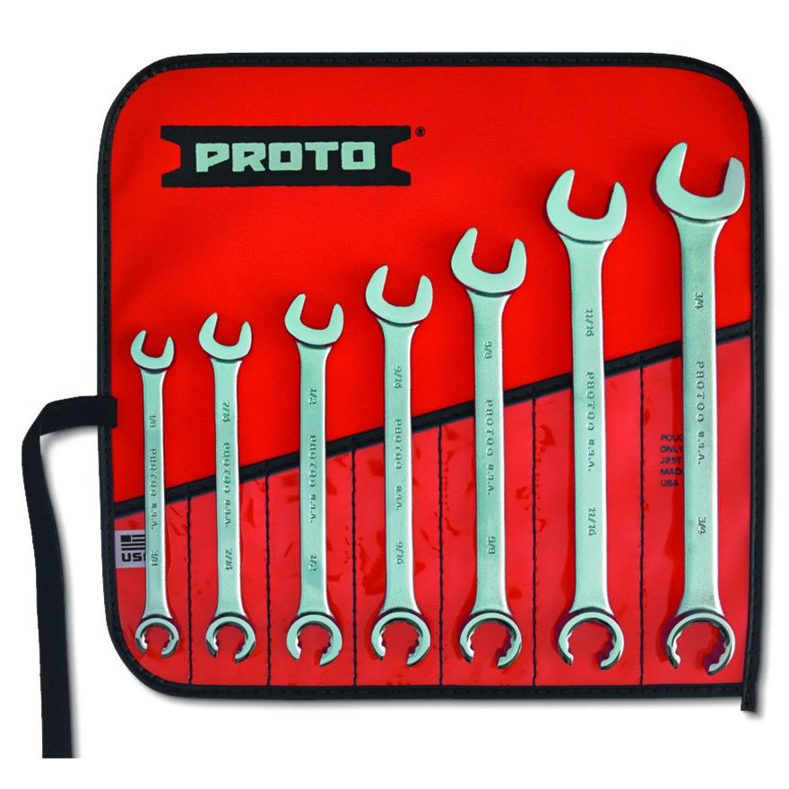 Blackhawk By Proto Combo Wrench Set 3/4”To 7/16” Satin Finish Made In USA 