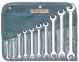 Wright Tool 739 Open End Wrench 10 Piece Set - Full Polish 1/4