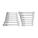GearWrench 85141 14 Pc. 12 Point Flex Head Ratcheting Combination SAE/Metric Wrench Set