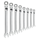 GearWrench 85798 8 Piece 12 Point XL Locking Flex Head Ratcheting Combination SAE Wrench Set