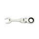 GearWrench 86874 12 Point 90-Tooth Stubby Flex Head Combination Ratcheting Wrench 9/16