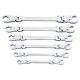 GearWrench 89101D 6 Piece Ratcheting Flex Head Flare Nut Metric Wrench Set