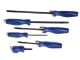 Wright Tool 9464 Slotted Screwdriver 6 Piece Set Large Ergonomic Handle w/Pouch - 3/16
