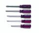 Wright Tool 9475 Phillips & Slotted Screwdriver 5 Piece Set Large Ergonomic Handle w/Pouch