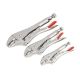 Crescent CLP3SETN-08 3 Pc. Curved Jaw Locking Pliers with Wire Cutter Set