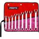 Proto® J3740 9 Piece Satin Double End Flare Nut Wrench Set - 6 Point