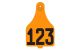 DuFlex® Numbered X-Large Cattle Ear Tags Orange 26-50