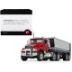 First Gear 10-4181 1/34 scale Red Mack® Granite® with Round Body End Chrome Dump Trailer