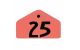 Allflex Global Hog Male Ear Tag Numbered with Female Button - (25 Count)-Red-1 - 25