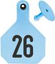 Y-Tex All American 4 Star Combo Ear Tag, Numbered, Large (25 Count)-Blue-176 - 200