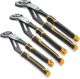 GearWrench 82205CAZ 3 Piece Dual Material Straight Jaw Tongue & Groove Pliers Set