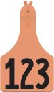 Allflex ATag Numbered One-Piece Tag Calf Size Orange - 176 - 200 (25 Count)