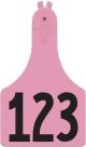 Allflex ATag Numbered One-Piece Tag Calf Size Pink - 176 - 200 (25 Count)