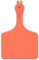 Allflex ATag Feedlot Ear Tag Blank - Dark Orange (50 ct)