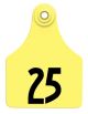 Allflex Global Large Female Ear Tags with Buttons-Yellow-126 - 150