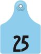 Allflex Global Numbered Maxi Female Ear Tag with Buttons - Blue-176 - 200 (25 ct)