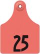 Allflex Global Numbered Maxi Female Ear Tag with Buttons (25 ct)-Red-176 - 200