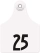 Allflex Global Numbered Maxi Female Ear Tag with Buttons (25 ct)-White-76 - 100