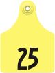 Allflex Global Numbered Maxi Female Ear Tag with Buttons (25 ct)-Yellow-176 - 200