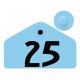 Allflex Global Hog Male Ear Tag Numbered with Tamperproof Female Button (25 Count)-Blue-176 - 200