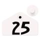 Allflex Global Hog Male Ear Tag Numbered with Tamperproof Female Button (25 Count)-White-76 - 100