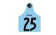 Allflex Global Maxi Tamperproof Ear Tag Numbered 101-125 with Small Male Button (25 Count)-Blue-176 - 200