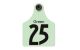 Allflex Global Maxi Tamperproof Ear Tag Numbered 101-125 with Small Male Button (25 Count)-Green-51 - 75