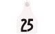Allflex Global Super Maxi Ear Tag Numbered with Small Male Button (25 Count)-White-76 - 100