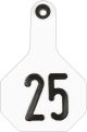 Y-Tex All American 3 Star Combo Medium Ear Tag, Numbered (25 Count)-White-26 - 50